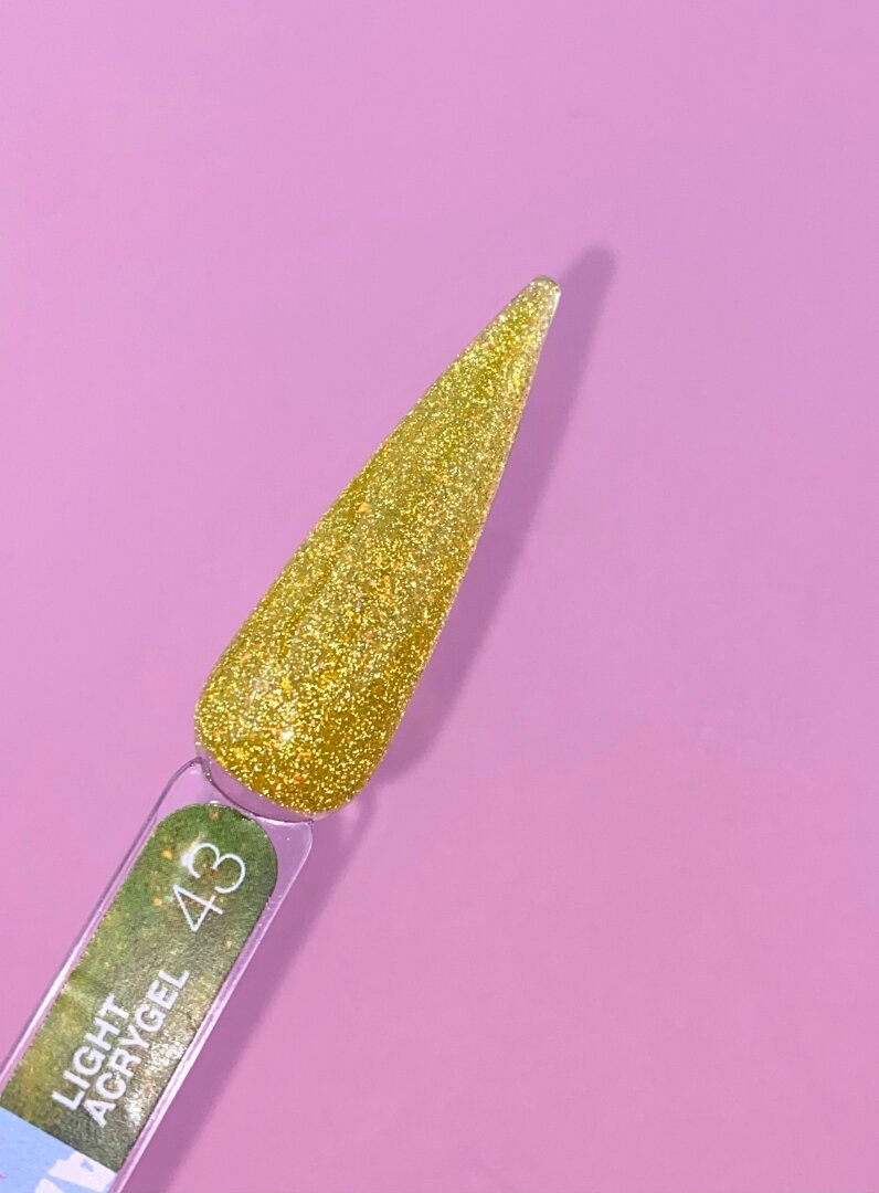 Жидкий гель LunaMoon Light Acrygel № 43 желтый светоотражающий, 13 мл
