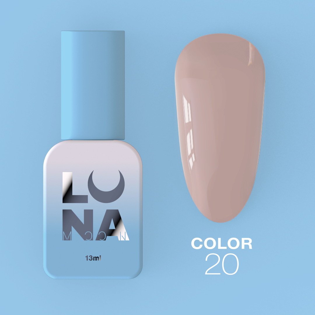 Гель-лак LunaMoon Color No. 20 розово-бежевый, 13 мл