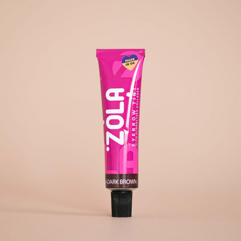Краска для бровей ZOLA с коллагеном Eyebrow Tint With Collagen 04 Темно-коричневый 15 мл (краска для бровей)