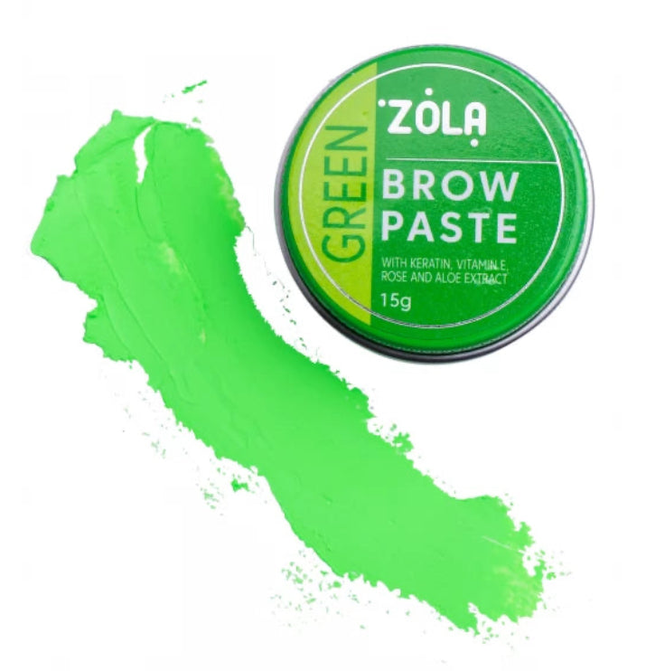 Контурная паста для бровей ZOLA / Brow Paste / Зеленый, 15 г