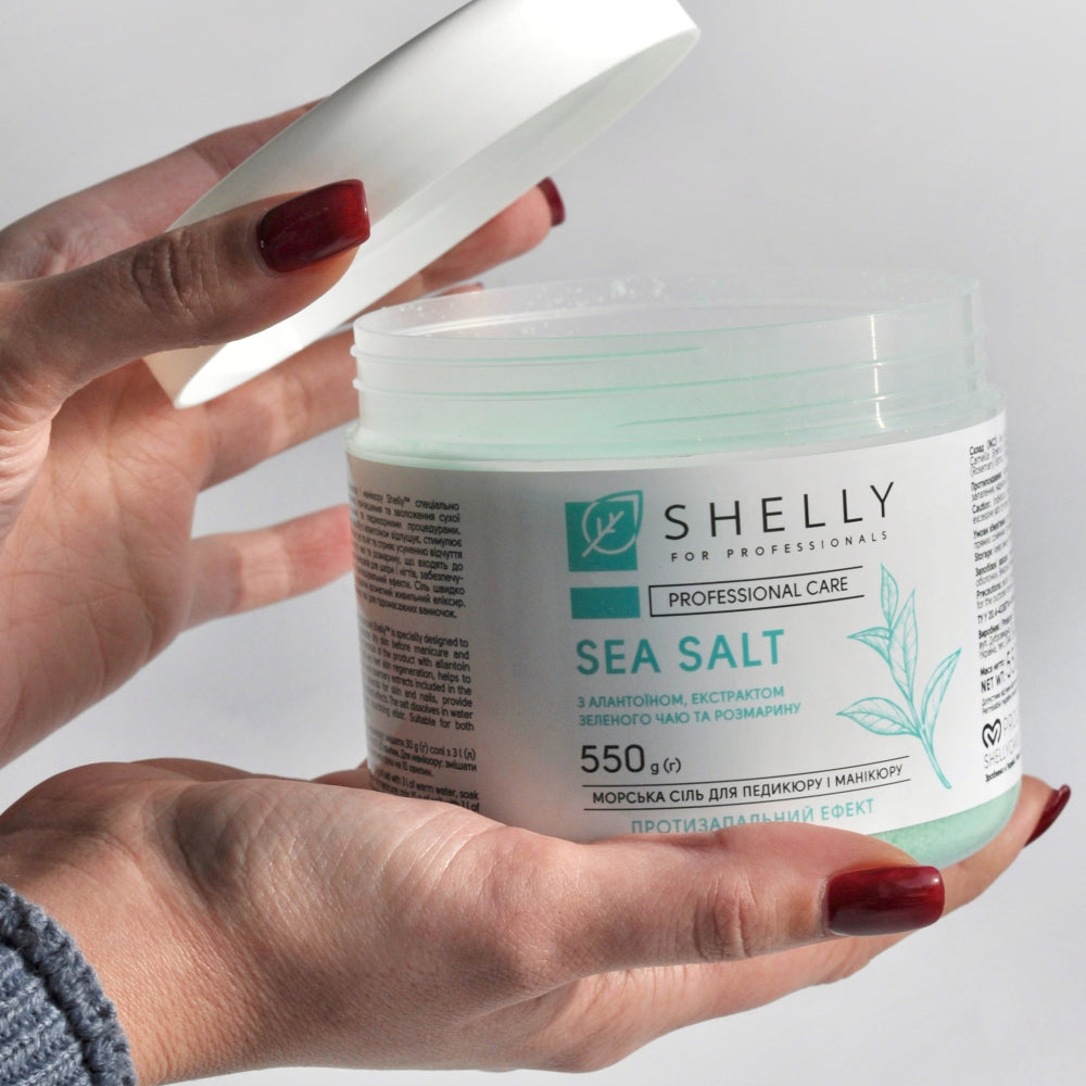 Соль для ванн с аллантоином, экстрактом зеленого чая и розмарином Shelly 550 г