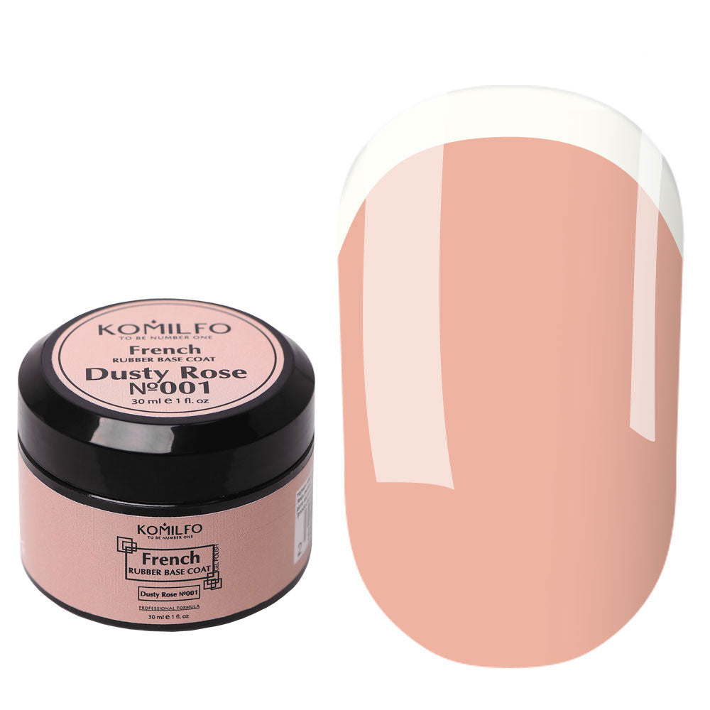 KOMILFO FRENCH CARBBER BASE 001 DUSTY ROSE, 30 МЛ