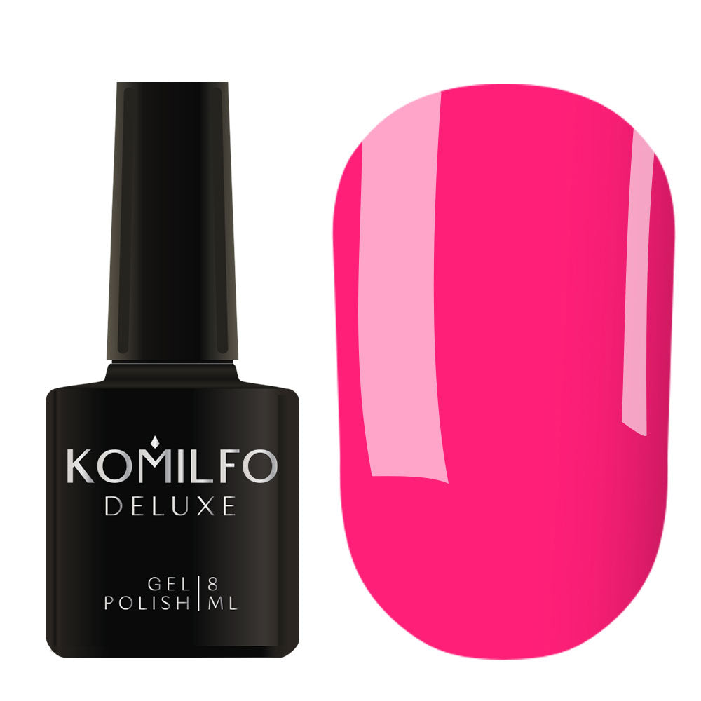 ГЕЛЬ-ЛАК KOMILFO DELUXE SERIES №N002 (ЯРКО-РОЗОВЫЙ, НЕОНОВЫЙ), 8 МЛ