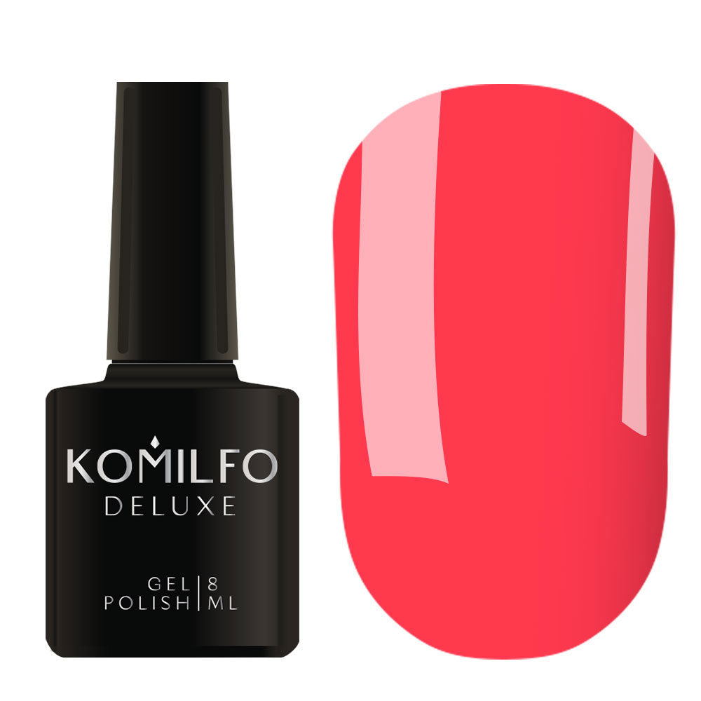 ГЕЛЬ-ЛАК KOMILFO DELUXE SERIES №N007 (НАСЫЩЕННЫЙ КОРАЛЛОВЫЙ, НЕОНОВЫЙ), 8 МЛ
