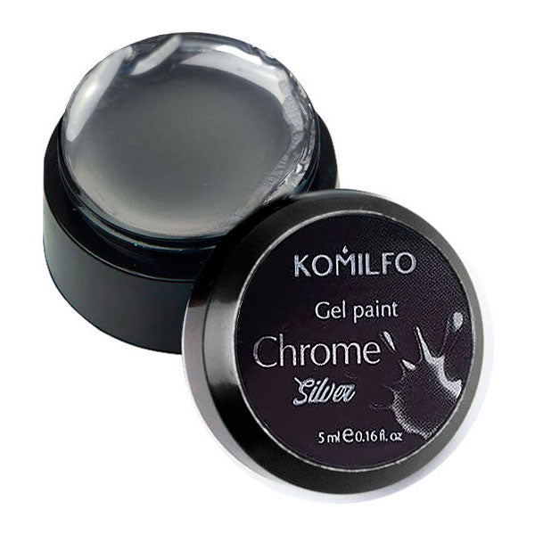 ГЕЛЬ-КРАСКА KOMILFO ХРОМ СЕРЕБРЯНЫЙ, 5 МЛ