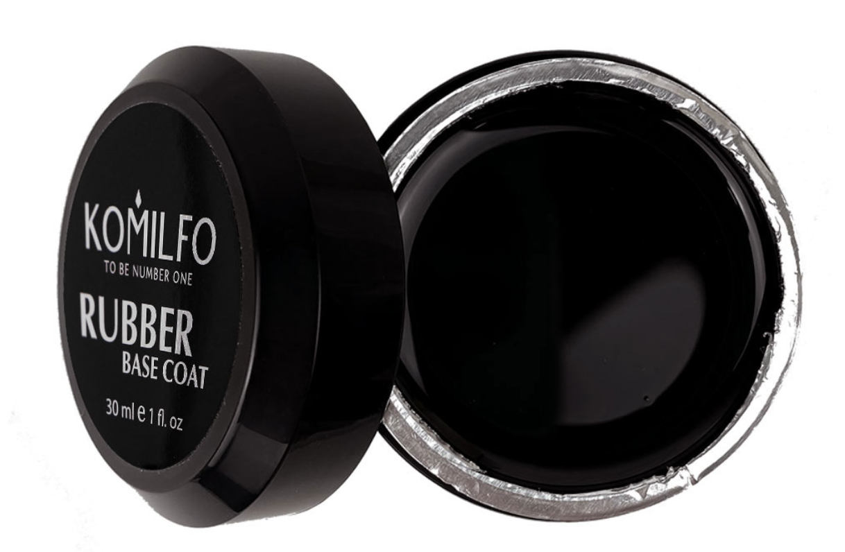 KOMILFO RUBBER BASE COAT – КАУЧУКОВАЯ БАЗА ПОД ГЕЛЬ-ЛАК БЕЗ КИСТОЧКИ, 30 МЛ