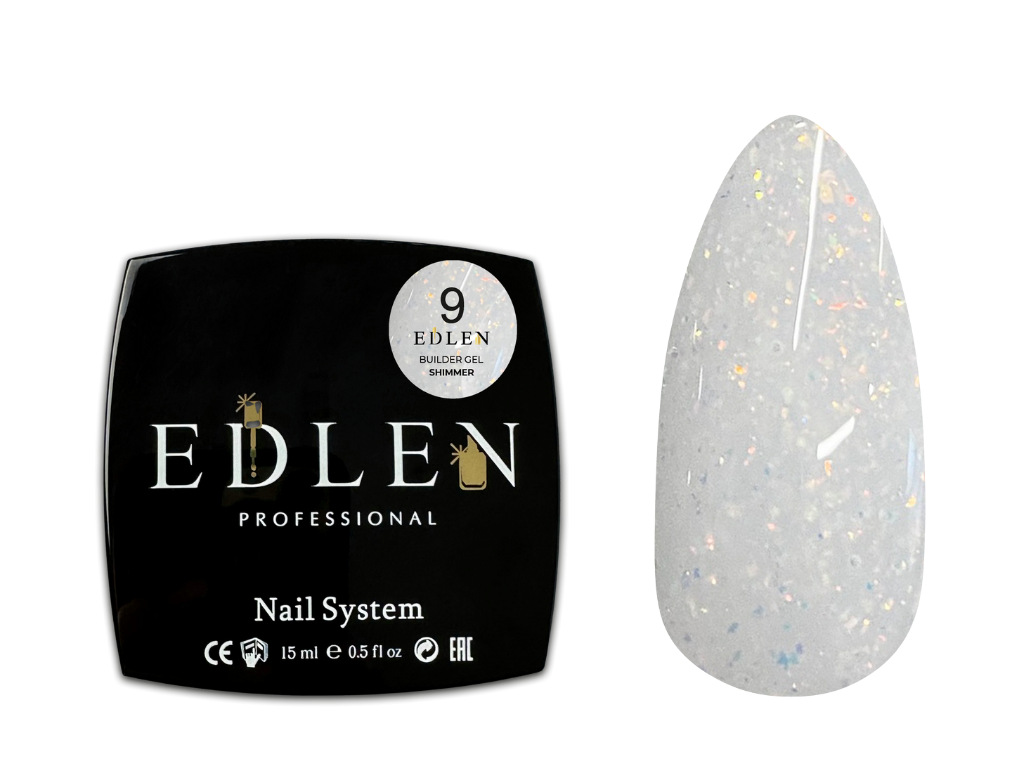 Строительный гель Shimmer Edlen 15 мл. №09