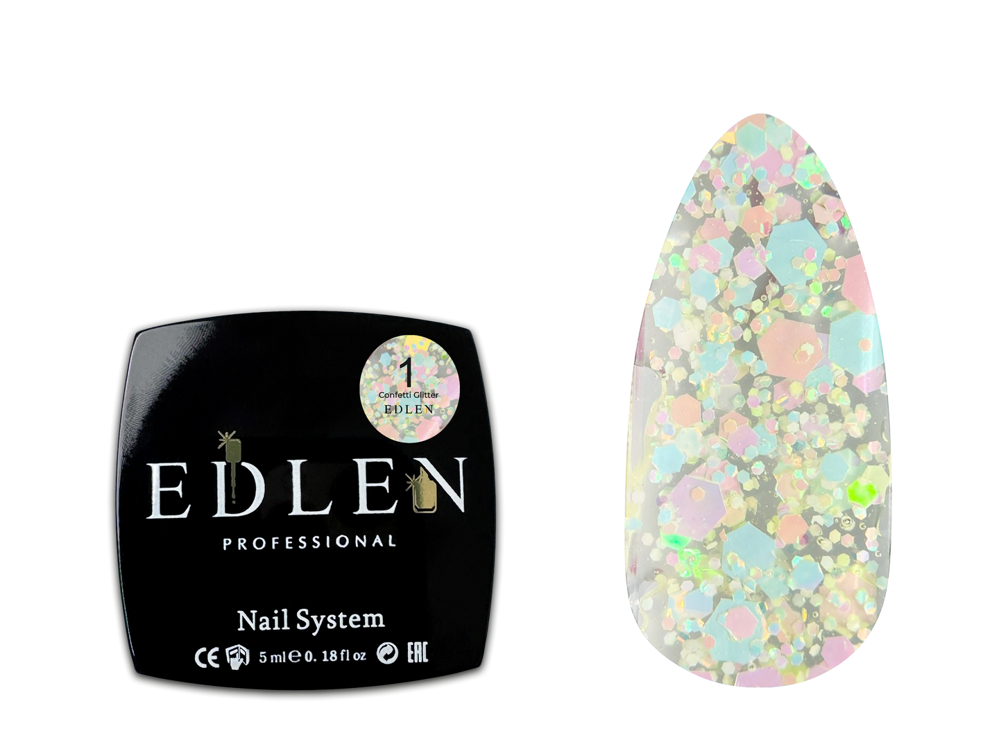 Confetti Glitter Edlen 5 мл. №01