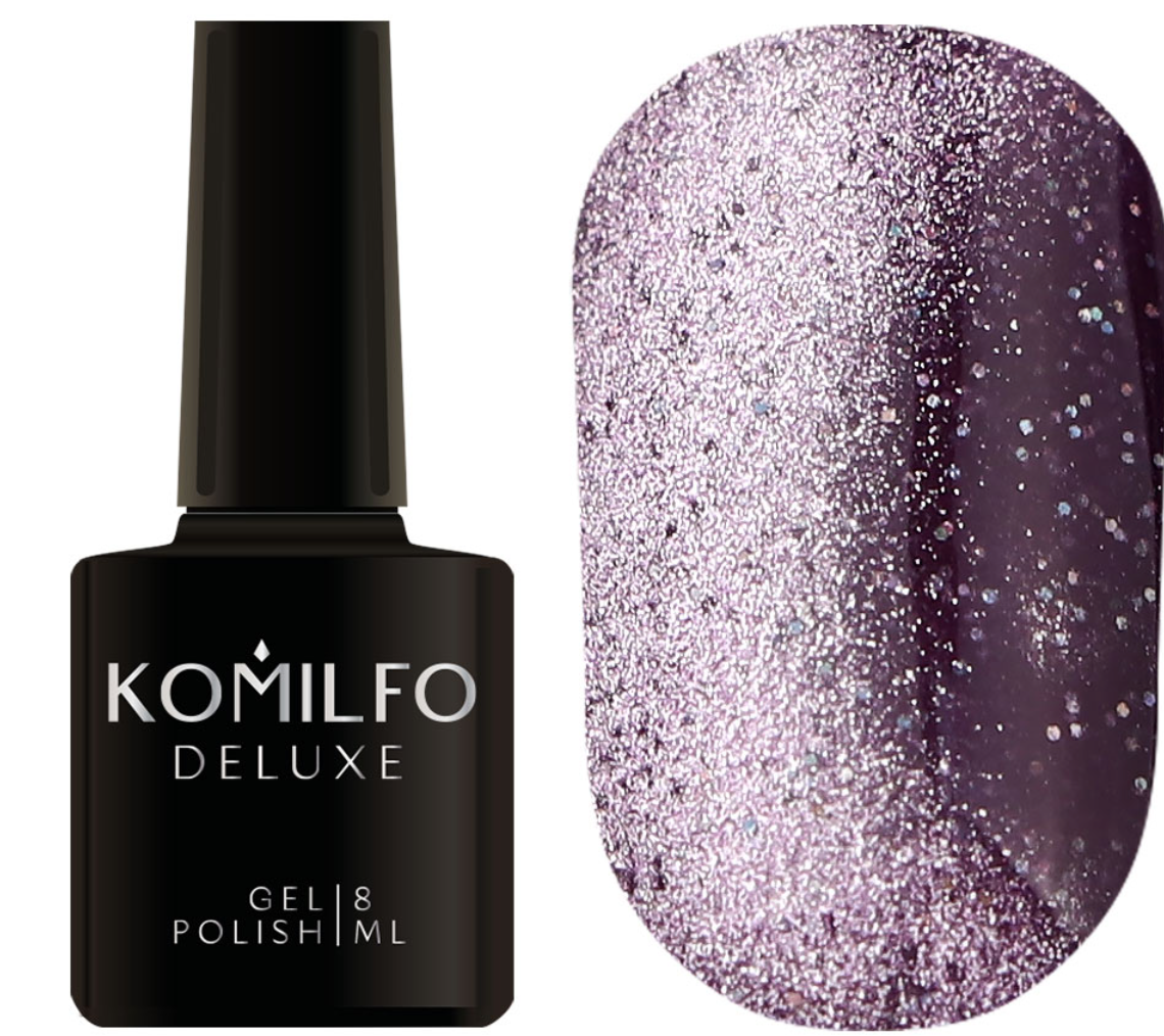 Гель-лак KOMILFO FAIRYTALE CAT EYE 004 (ФИОЛЕТОВЫЙ, МАГНИТНЫЙ, СВЕТООТРАЖАЮЩИЙ), 8 МЛ (гель-лак)