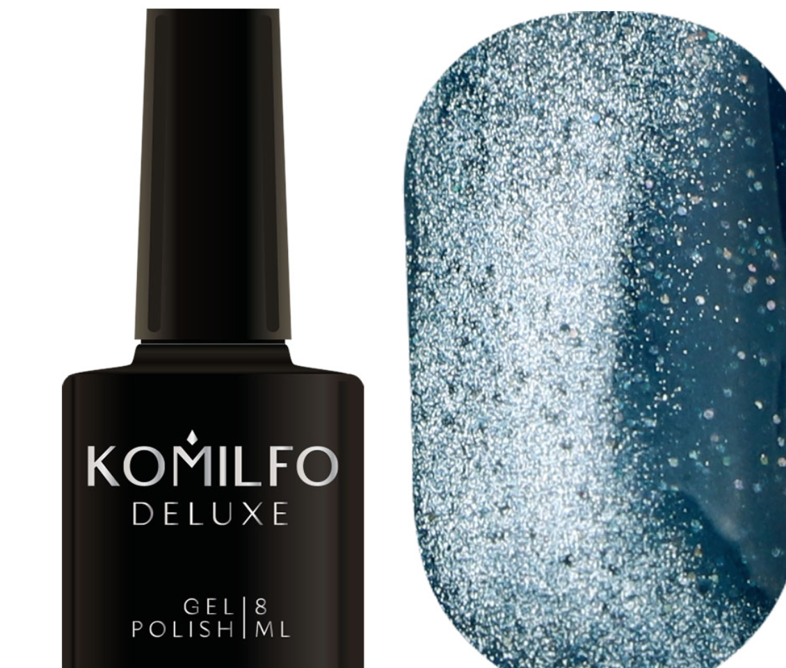 Гель-лак KOMILFO FAIRYTALE CAT EYE 005 (нежно-синий, магнитный, светоотражающий), 8 мл (гель-лак)