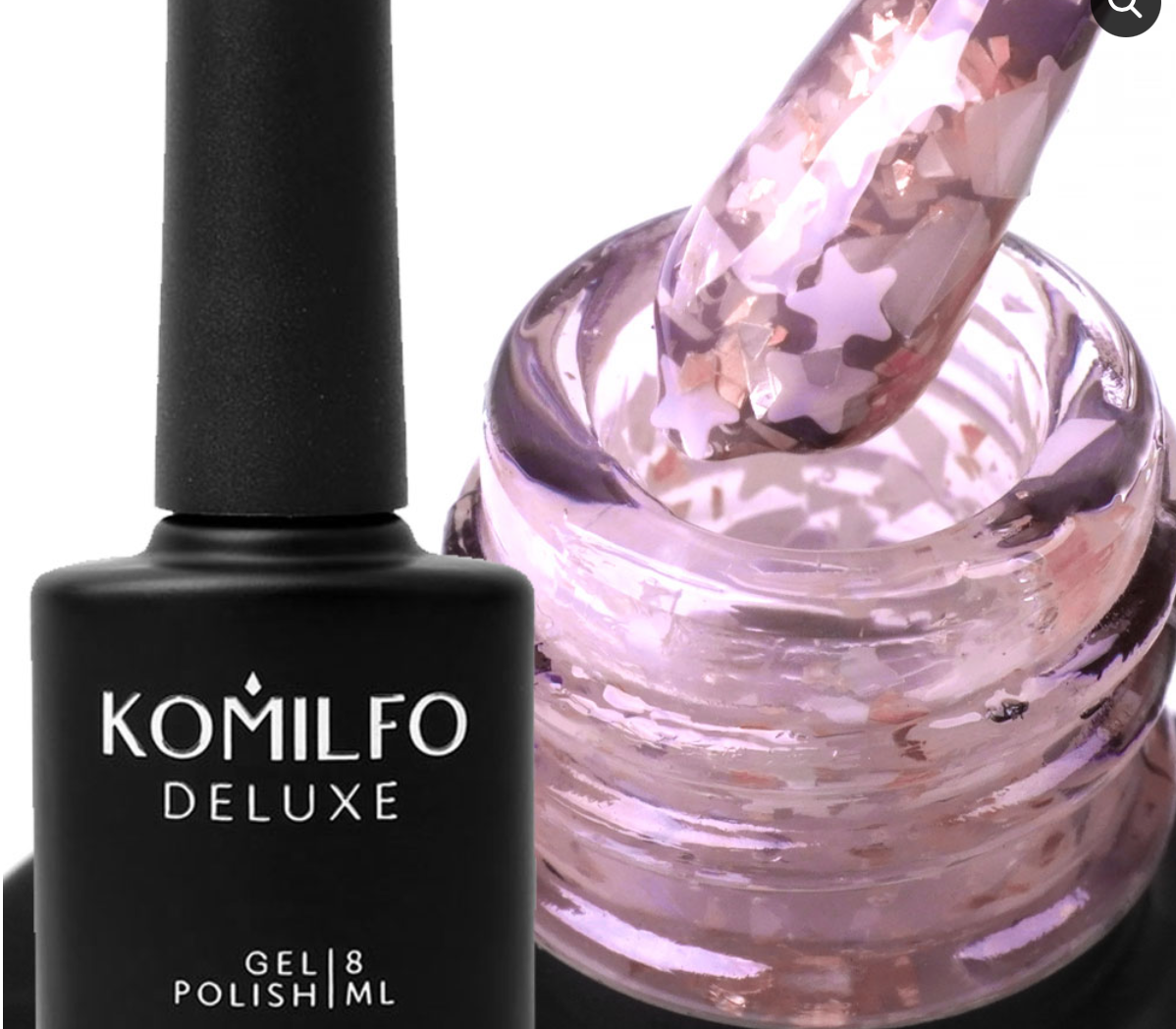 KOMILFO GLASSY BASE GB006 (СВЕТЛО-РОЗОВЫЙ СО СЛОЯМИ), 8 МЛ (база для ногтей)