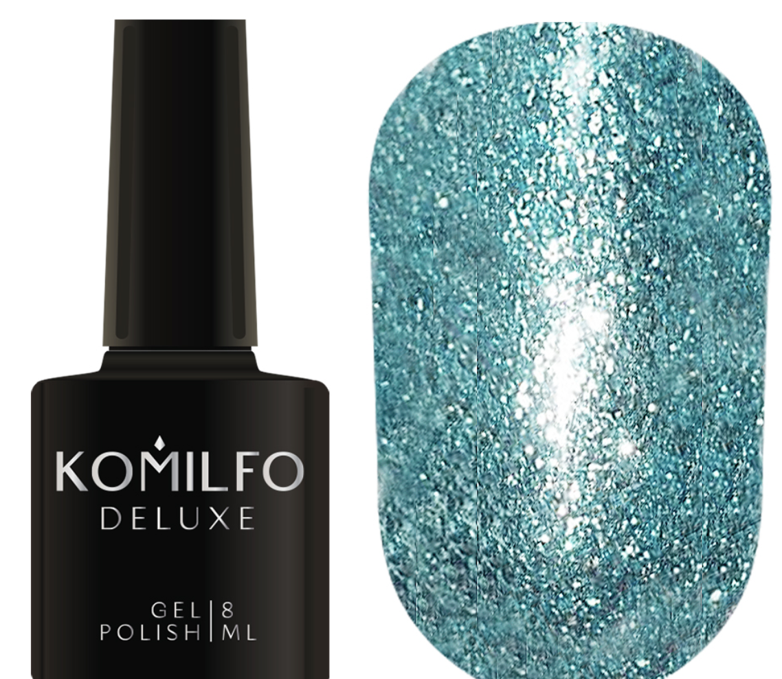 KOMILFO LIQUID GLAM GEL LGG009 (TURQUOISE), 8 ML (гель-лак)