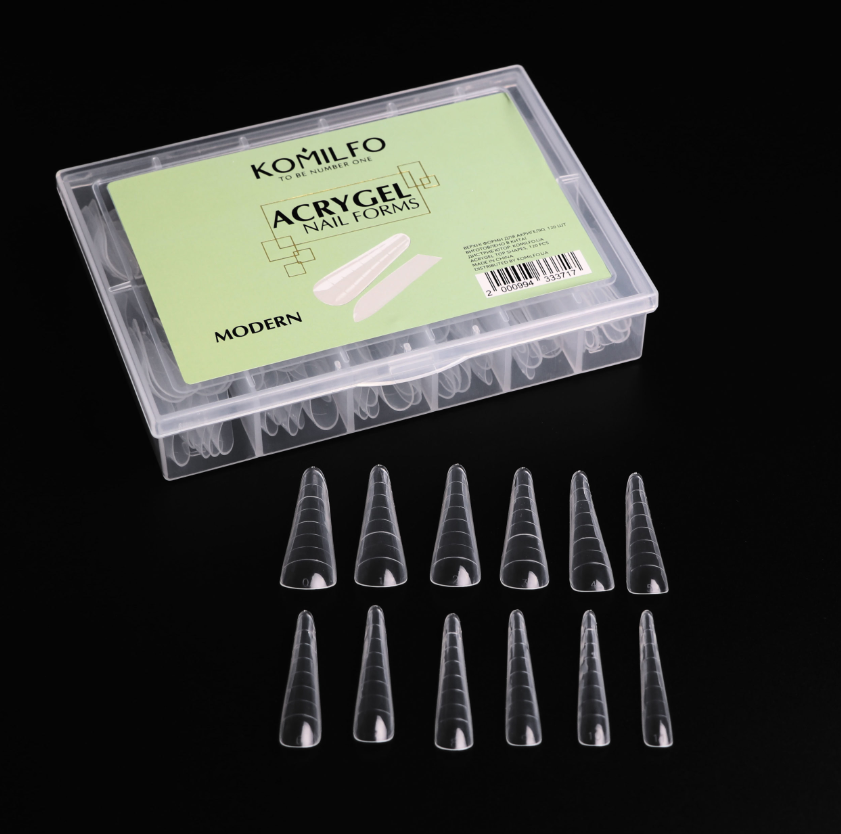 Формы для наращивания ногтей Komilfo Acry Gel Top, Modern - Верхние формы для наращивания, Modern Mindle, 120 шт.