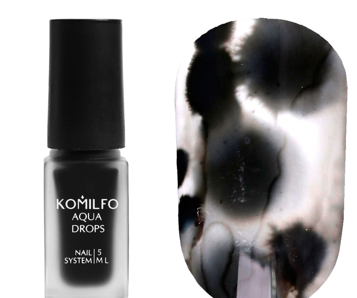 KOMILFO AQUA DROPS BLACK №001, 5 мл