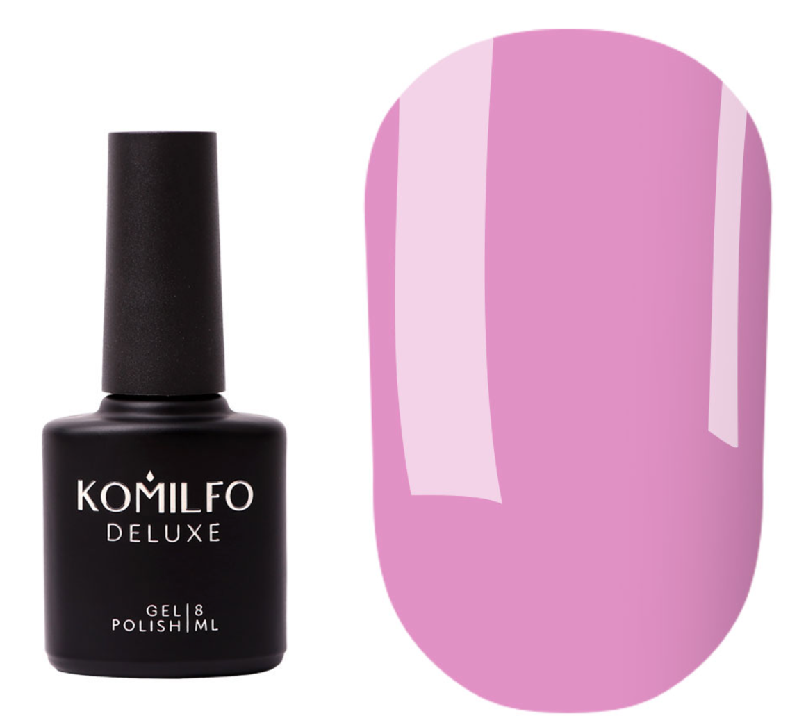 База для лака Komilfo Candy Pink (фиолетово-фиолетовая, полупрозрачная), 8 мл