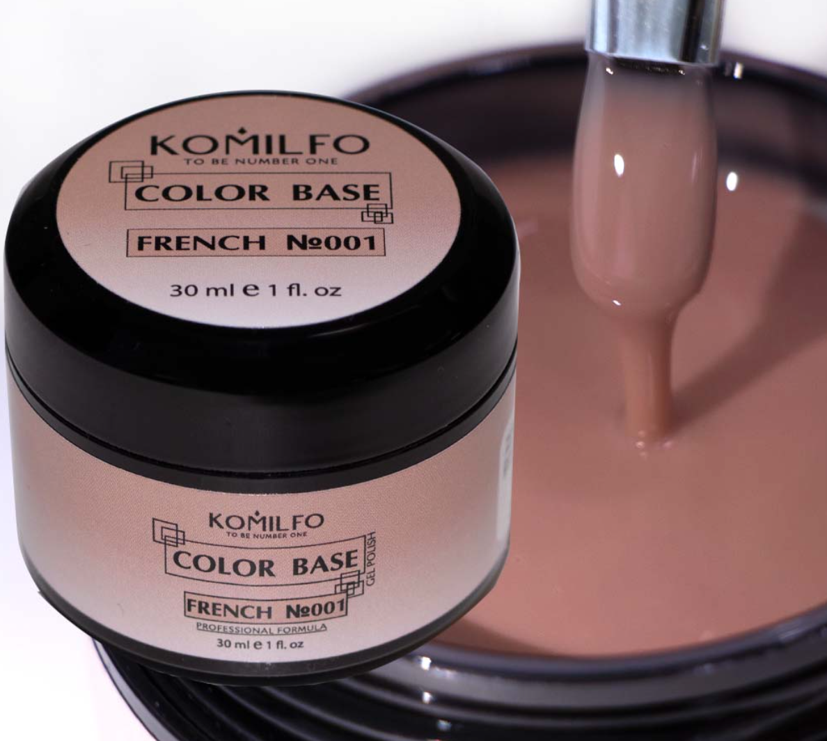 KOMILFO COLOR BASE FRENCH 001, 30 мл (ГЕЛЕВАЯ БАНОЧКА)