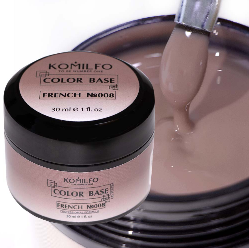 Komilfo Color Base French 008, 30 мл (гелевая баночка)