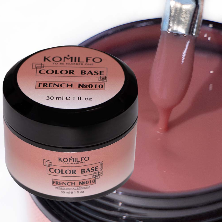Komilfo Color Base French 010, 30 мл (гелевая баночка)