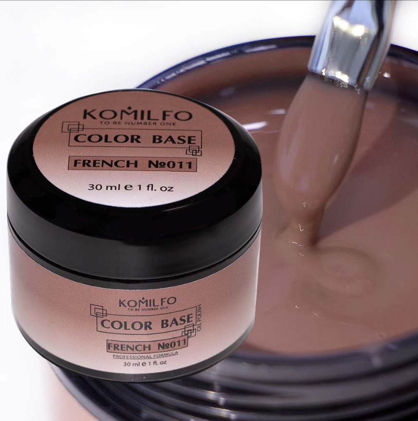 Komilfo Color Base French 011, 30 мл (гелевая баночка)