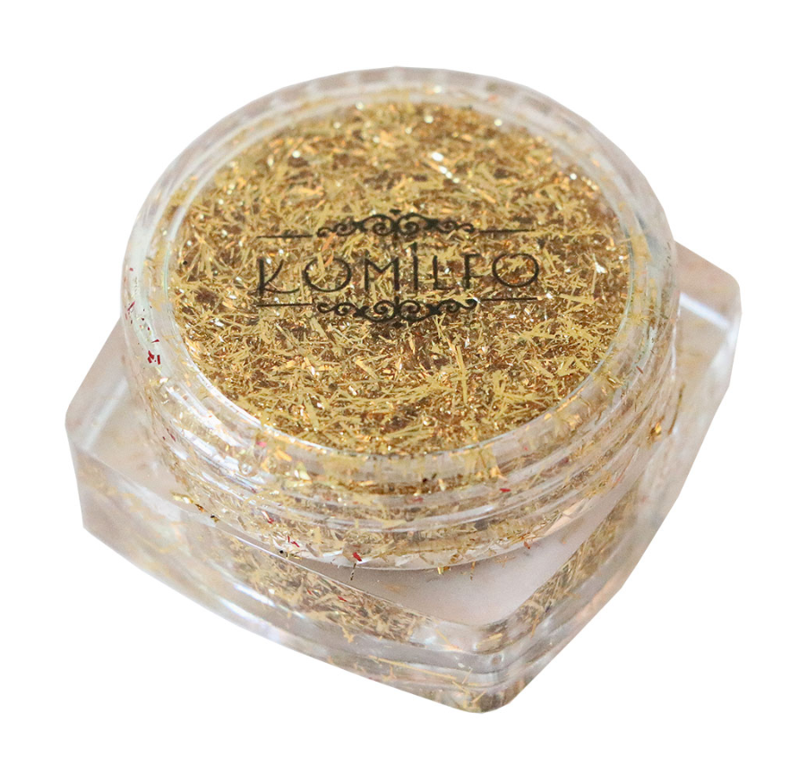Фольгированные полоски Komilfo #01 Gold, (0,2 г)