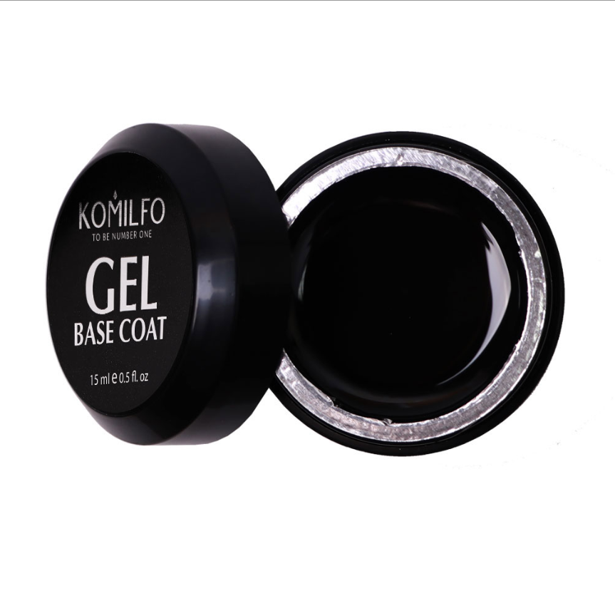 Komilfo Gel Base Coat - корректирующая база под гель-лак, 15 мл (баночка гелевая)