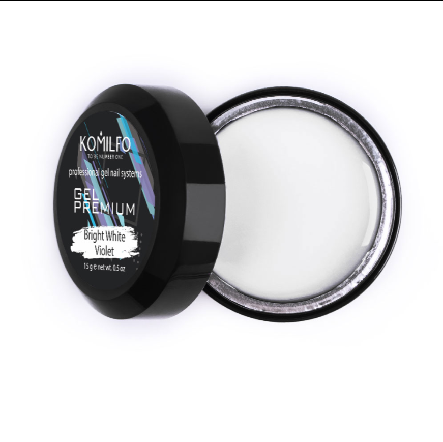 Гель-желе Komilfo Bright White Violet, 15 г