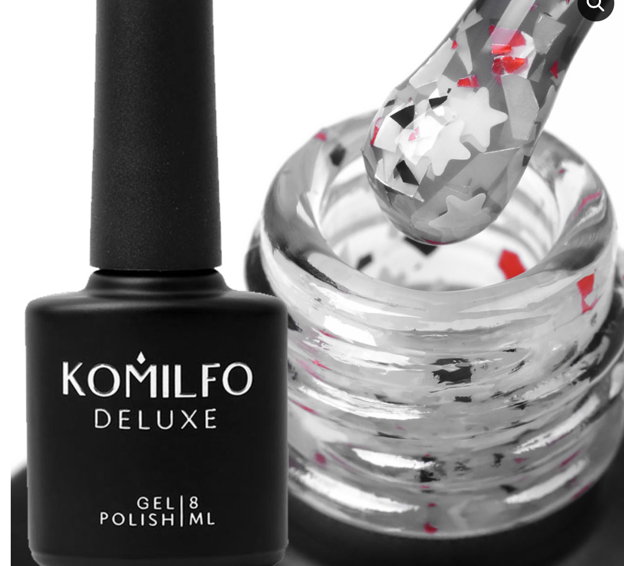 KOMILFO GLASSY BASE GB001 (ХОЛОДНОЕ МОЛОКО СО СЛОЯМИ), 8 МЛ (база для ногтей)
