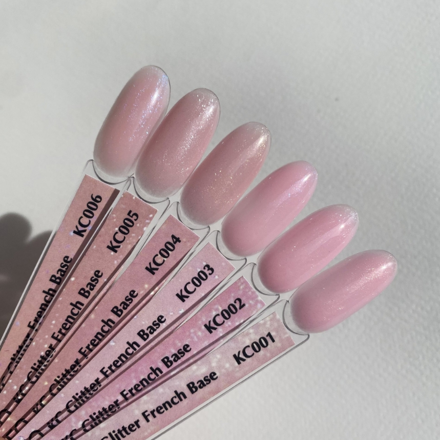 Komilfo KC Glitter Rubber French Base KC001, 15 мл (база для ногтей)
