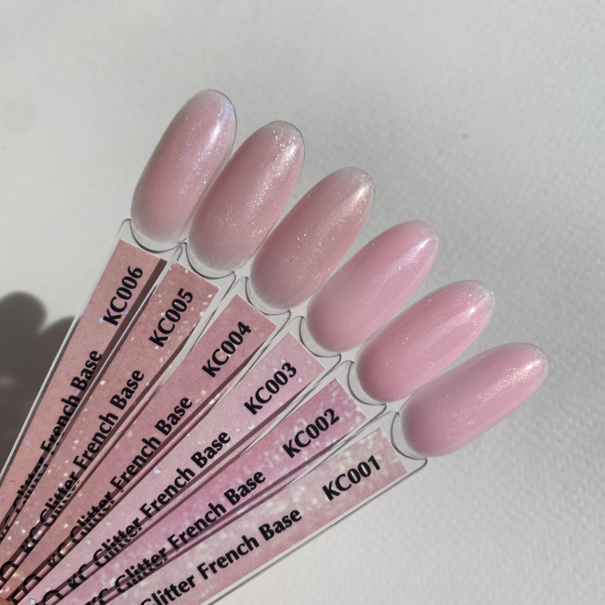 Komilfo KC Glitter Rubber French Base KC002, 15 мл (база для ногтей)