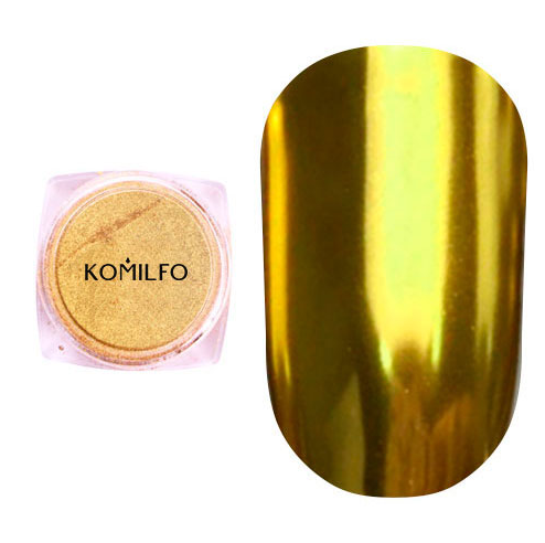 Зеркальная пудра Komilfo #002, золотая, 0,5 г
