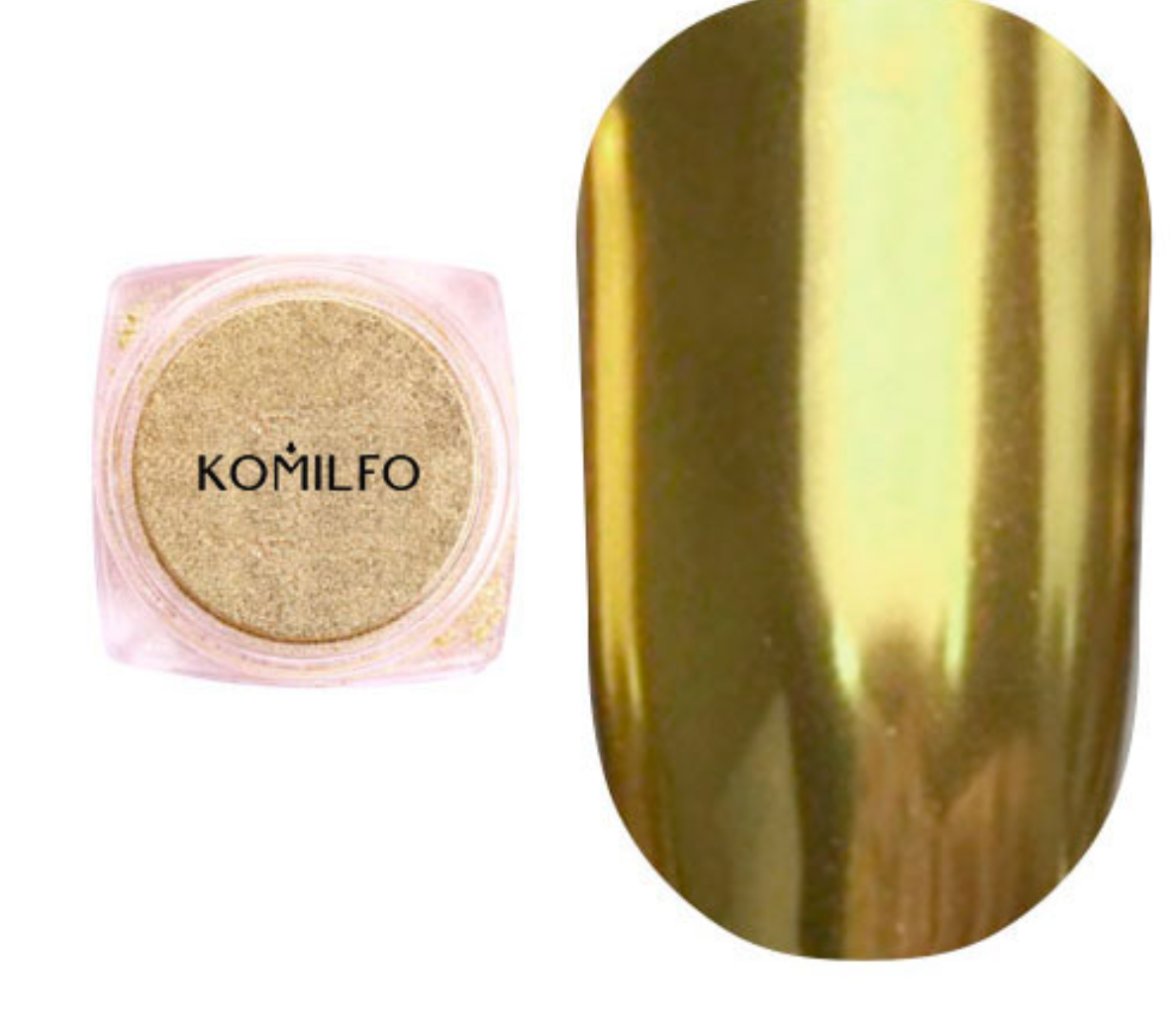 Зеркальный порошок Komilfo №003, листовое золото, 0,5 г