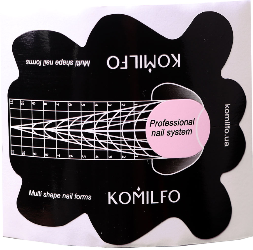 Komilfo Multi Shape Nail Forms 500 шт. - многофункциональные формы для наращивания