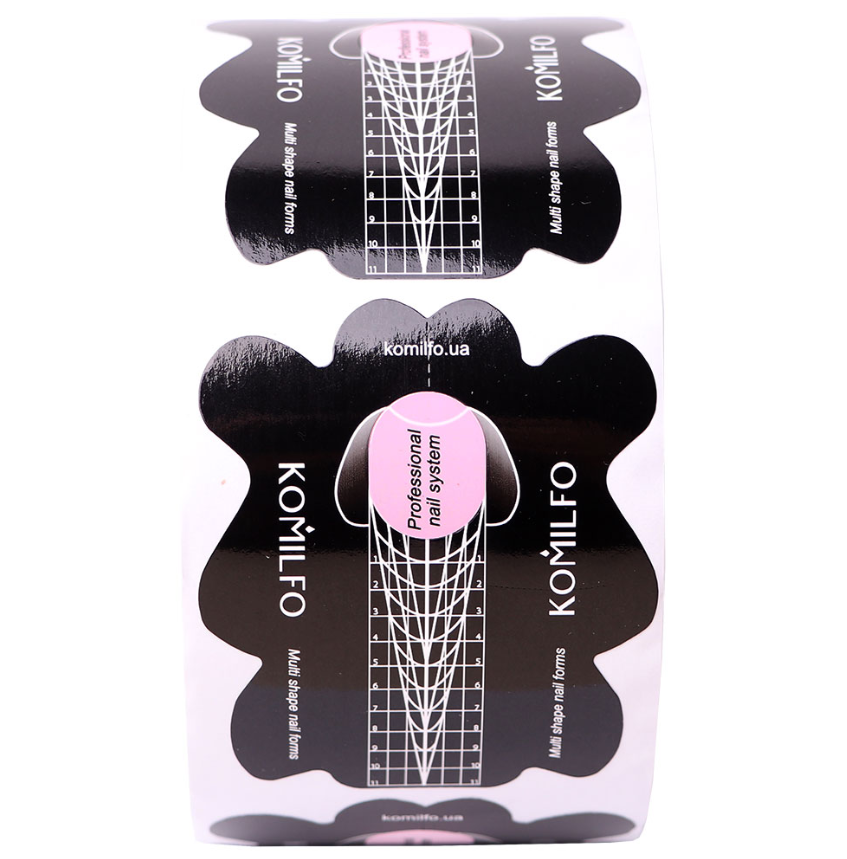 Komilfo Multi Shape Nail Forms 500 шт. - многофункциональные формы для наращивания