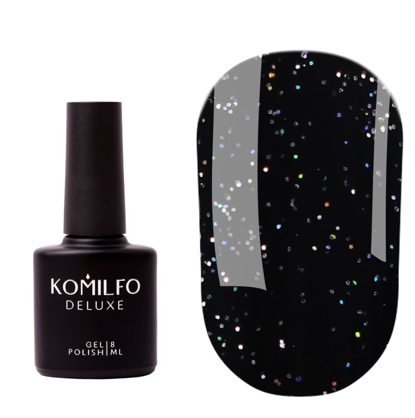 Komilfo No Wipe Holographic Top, 8 ml (верхний слой для ногтей)