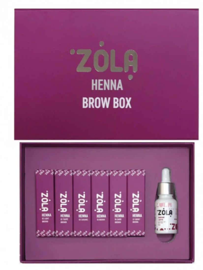 Набор профессиональной хны 5 г - ZOLA Henna Box из 6 оттенков по 5 г каждый