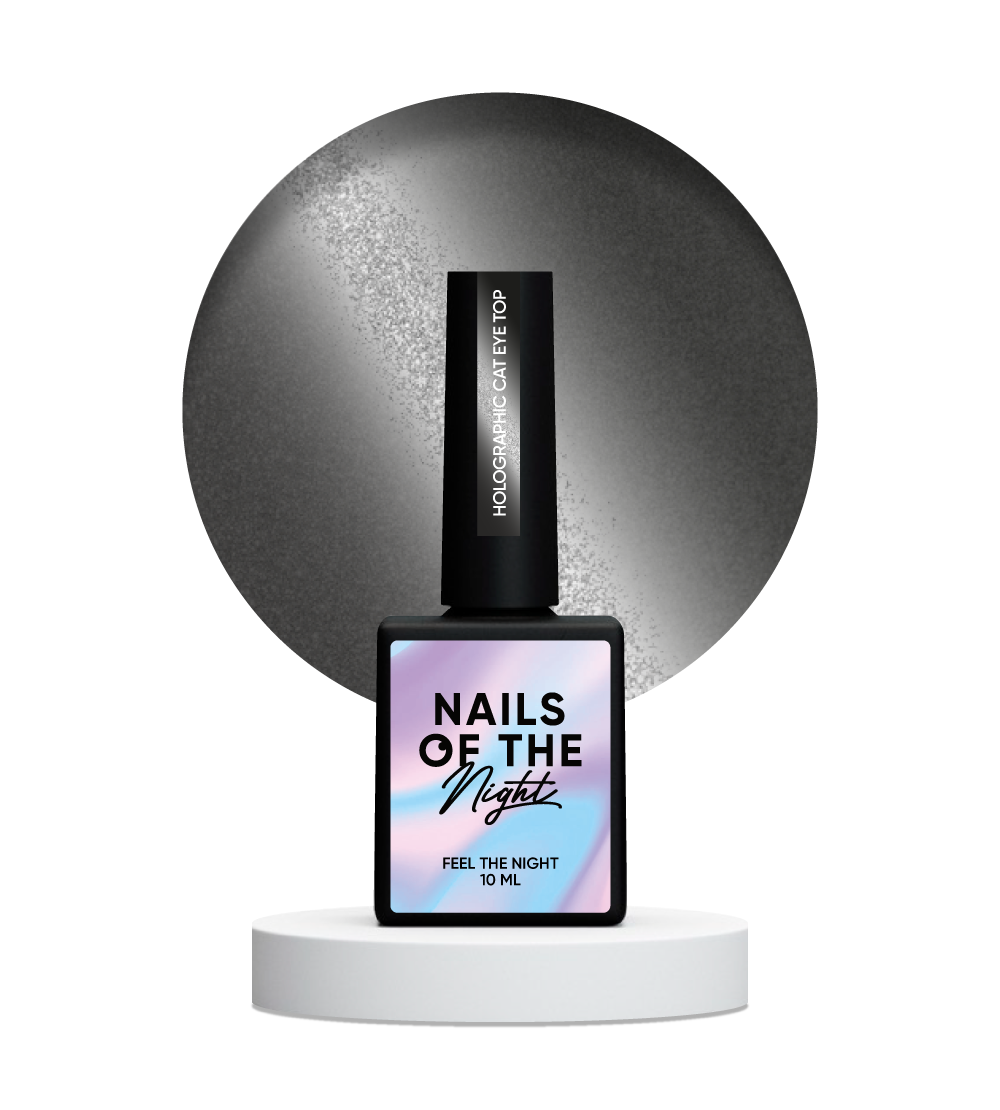 Голографический топ NAILSOFTHENIGHT «кошачий глаз»