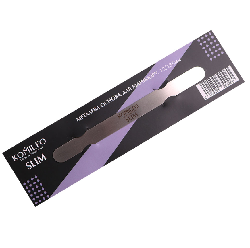 Сменные пилки для маникюра SLIM Komilfo, зернистость 100, 12/135 мм, 50 шт.