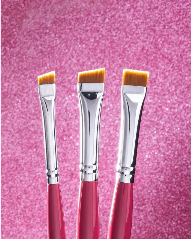 ZOLA Набор малиновых кисточек для окрашивания бровей MAGIC BROW BRUSHES professional