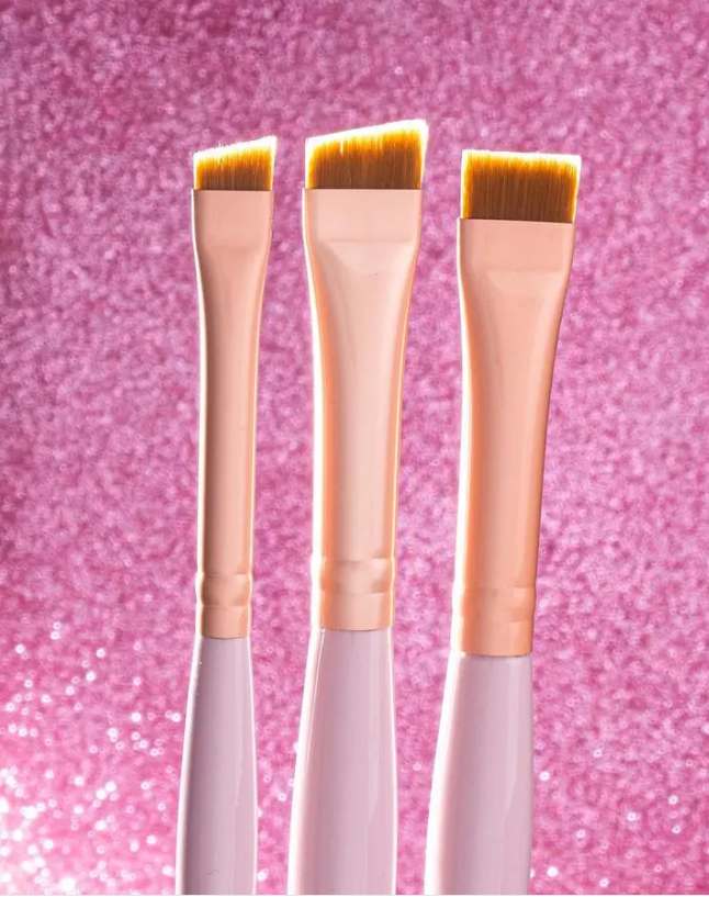 ZOLA Набор светло-розовых кистей для окрашивания бровей MAGIC BROW BRUSHES professional